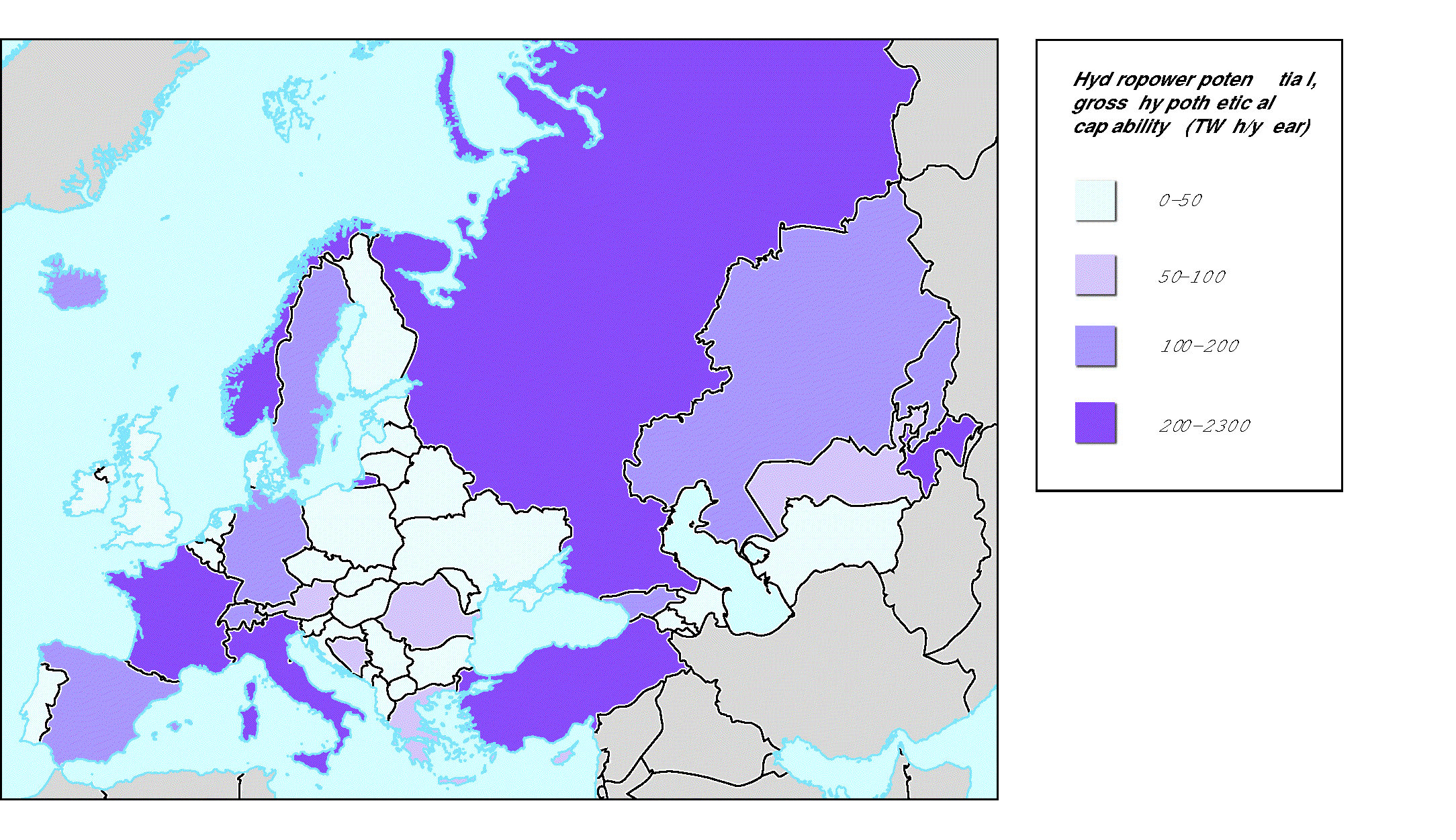 Natural Resources Of Europe Map